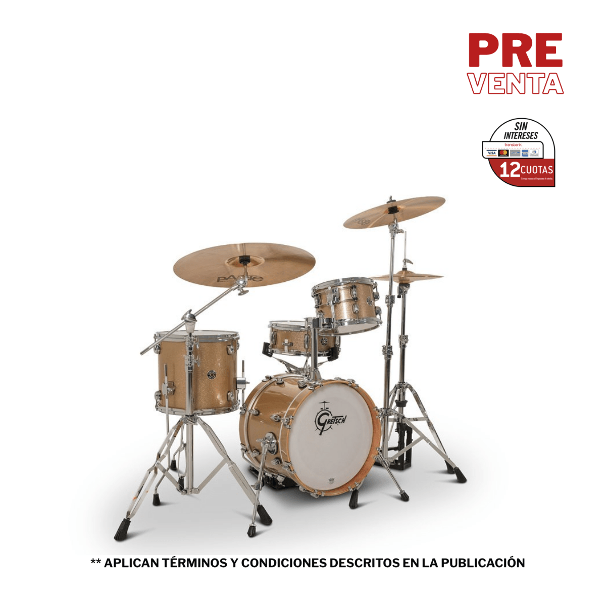 SHELLPACK 10 13 16 + 13X5 SAHARA SPARKLE CATALINA CLUB CC2-M264-SSP GRETSCH 1