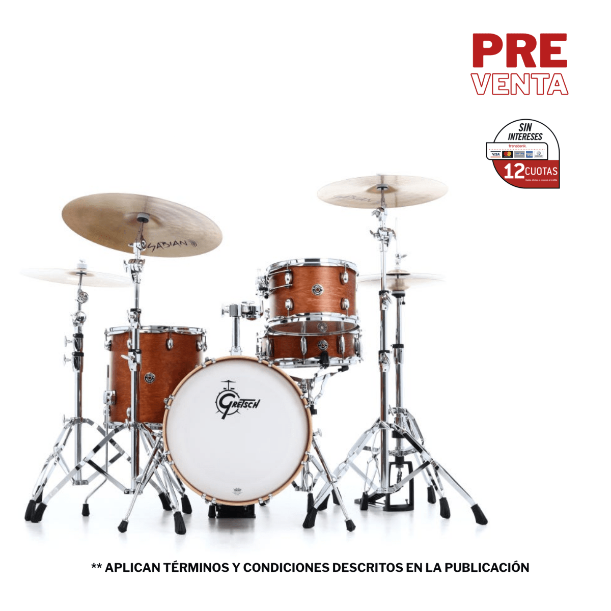 SHELLPACK 12 14 18 + 14X5 SATIN WALNUT GLAZE CATALINA CLUB CC2-J484-SWG GRETSCH 1