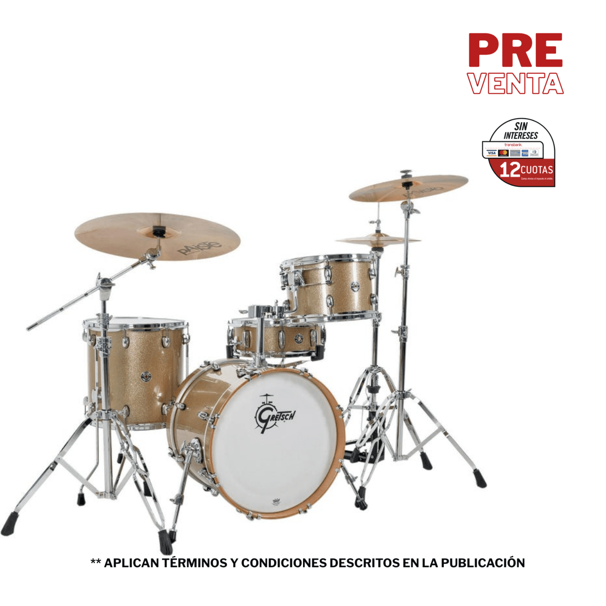 SHELLPACK 12 14 18 + 14X5 SAHARA SPARKLE CATALINA CLUB CC2-J484-SSP GRETSCH 1