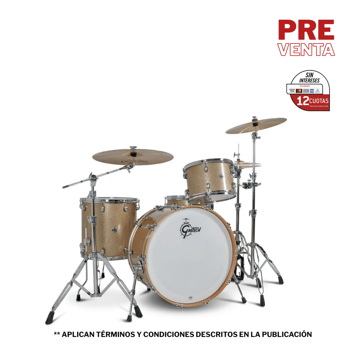 SHELLPACK 13 16 24 + 14X6.5 SAHARA SPARKLE CATALINA CLUB CC2-R444C-SSP GRETSCH 1