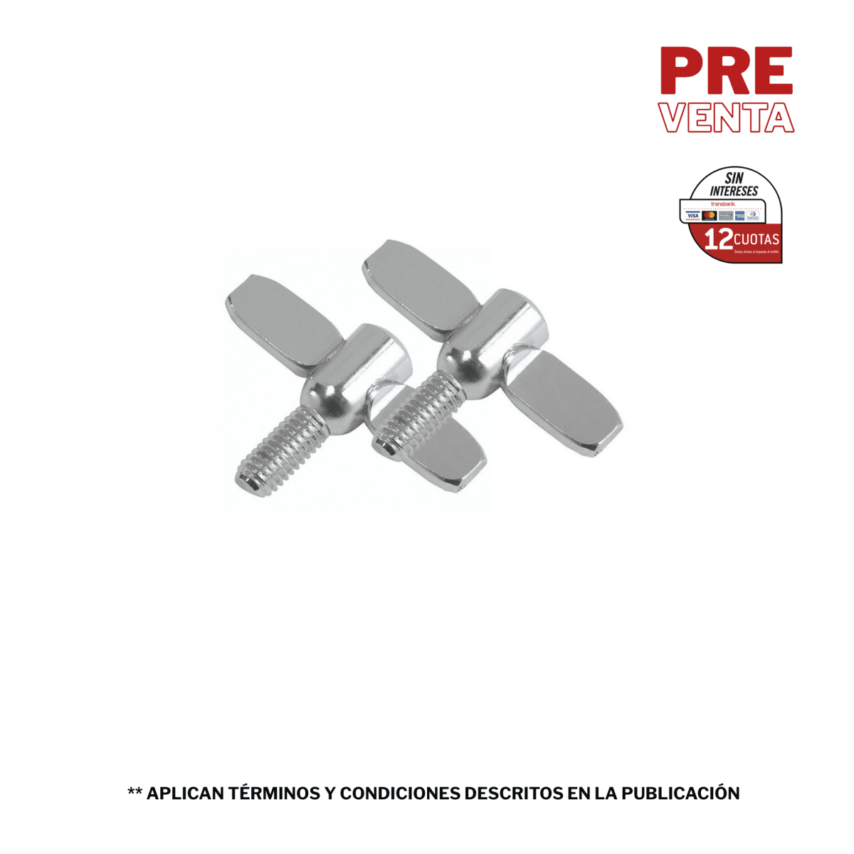 PACK 2 TORNILLOS 6MM PARA HARDWARE SC-0008 GIBRALTAR 1