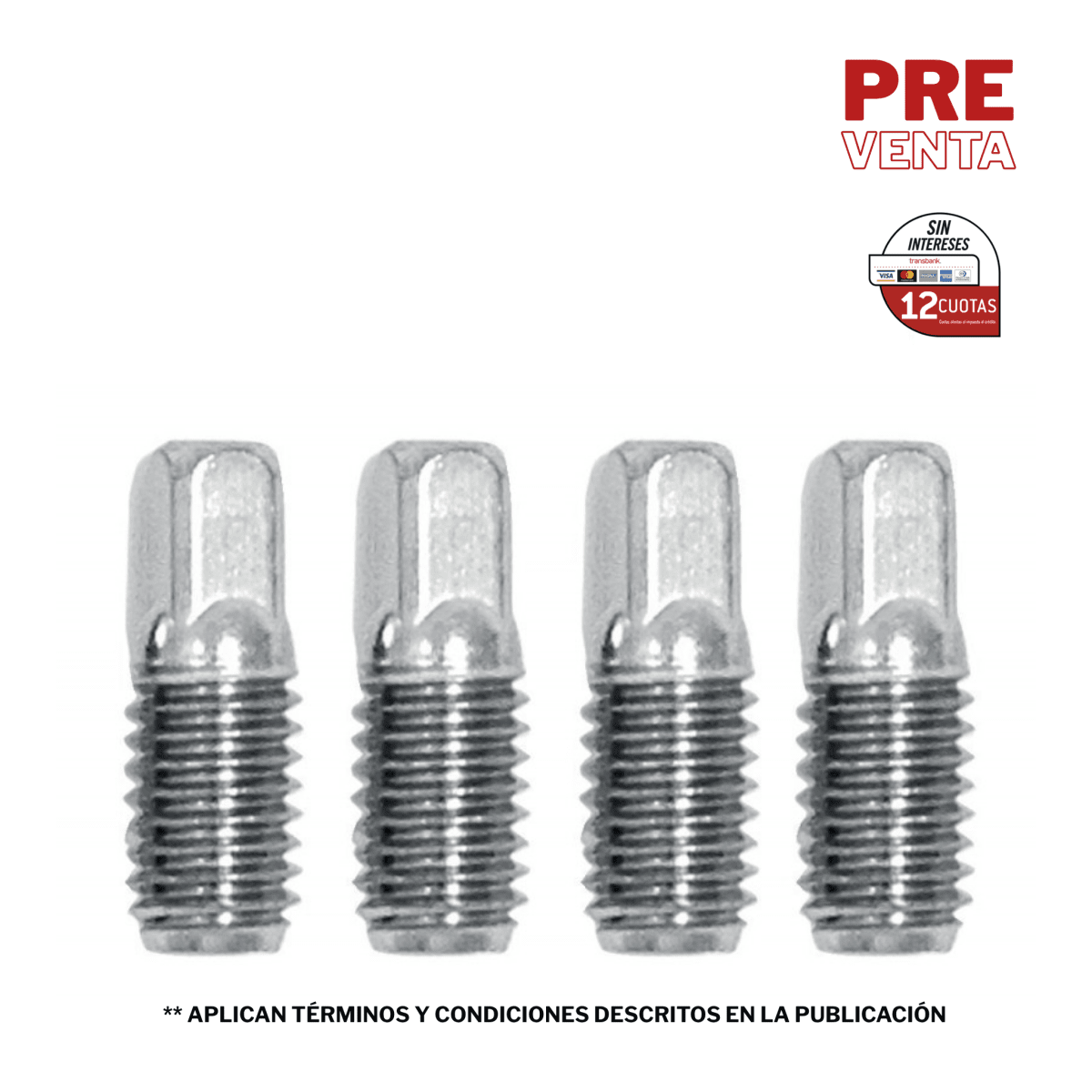 PACK 4 TORNILLOS 8MM PARA PEDAL SC-0121 GIBRALTAR 1