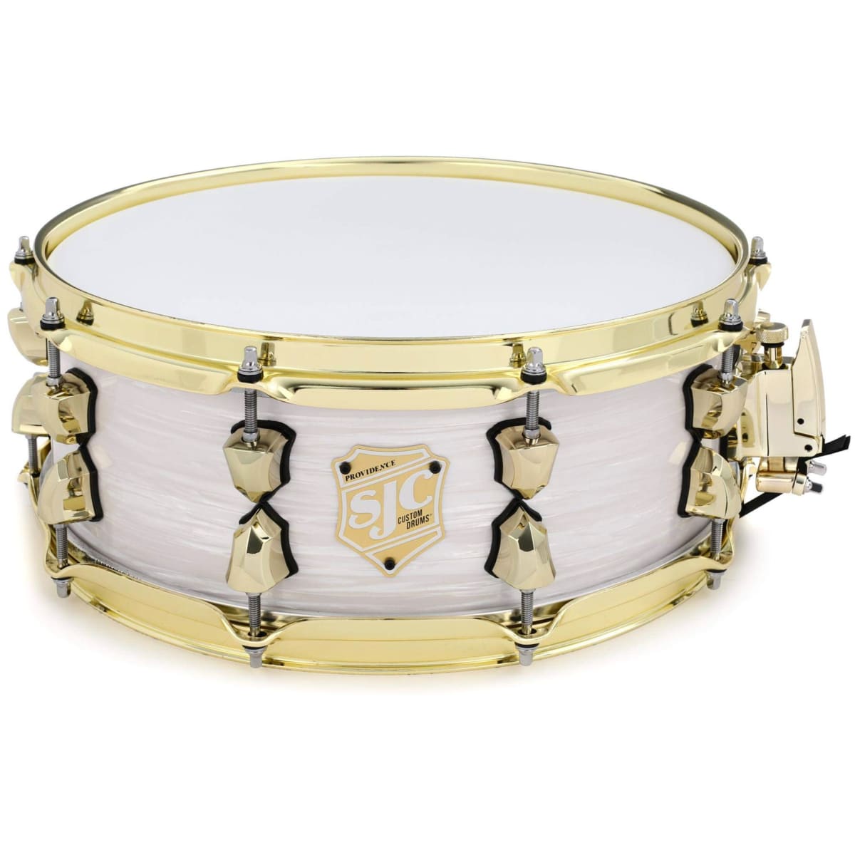 SJC TAMBOR PROVIDENCE 5.5X14  MYSTIC WHITE RIPPLE 1