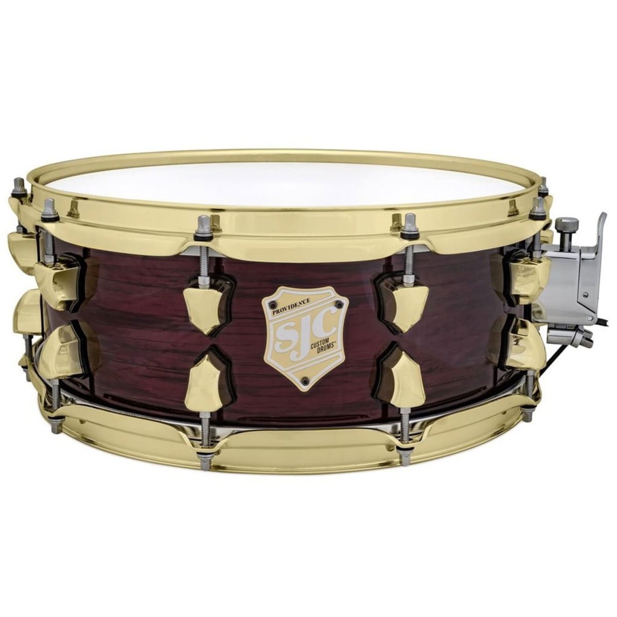 SJC  TAMBOR PROVIDENCE 5.5X14 MERLOT RIPPLE, BRASS HW 1