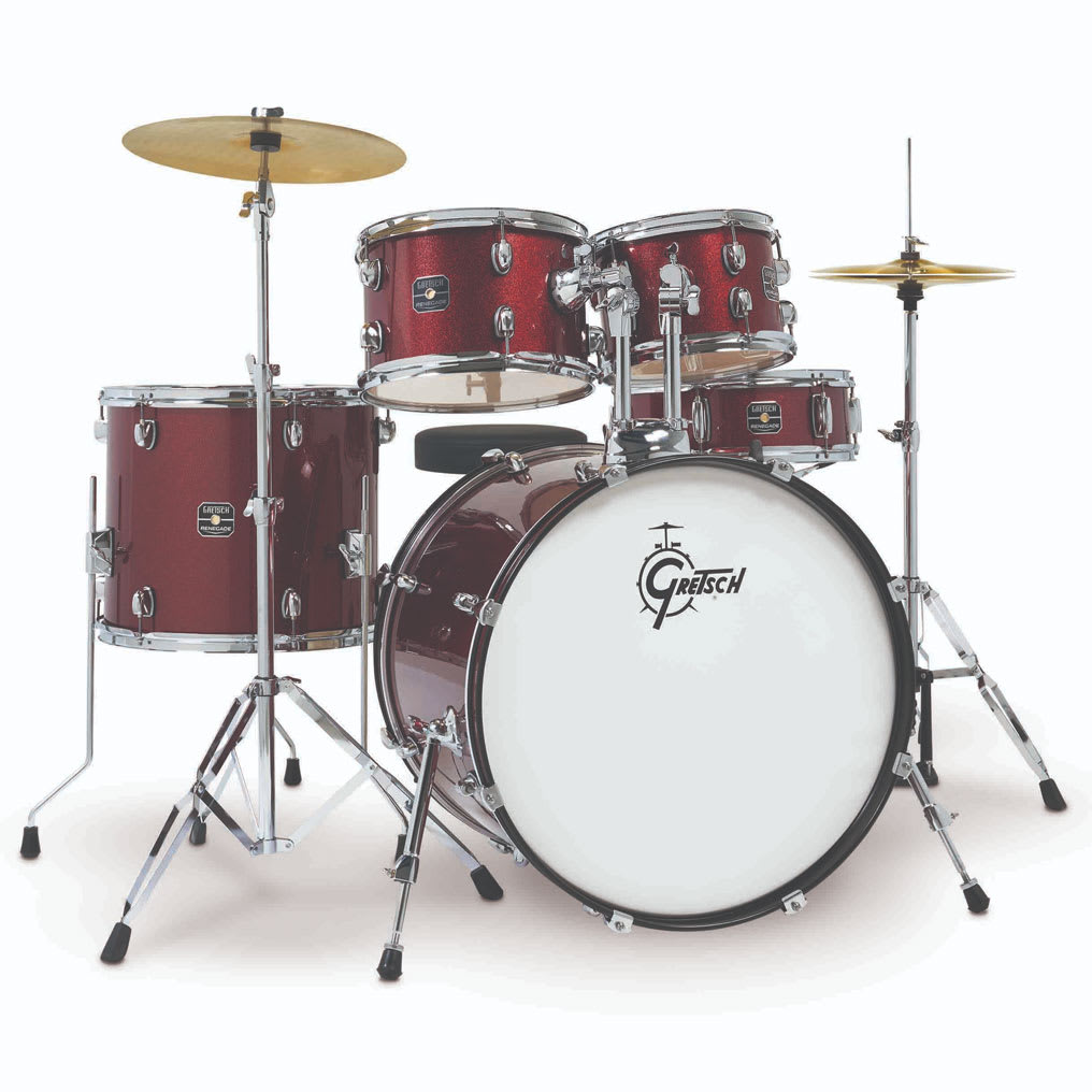 GRETSCH RENEGADE 10,12,16,22 + 14 X 5,5 RUBY SPARKLE 1