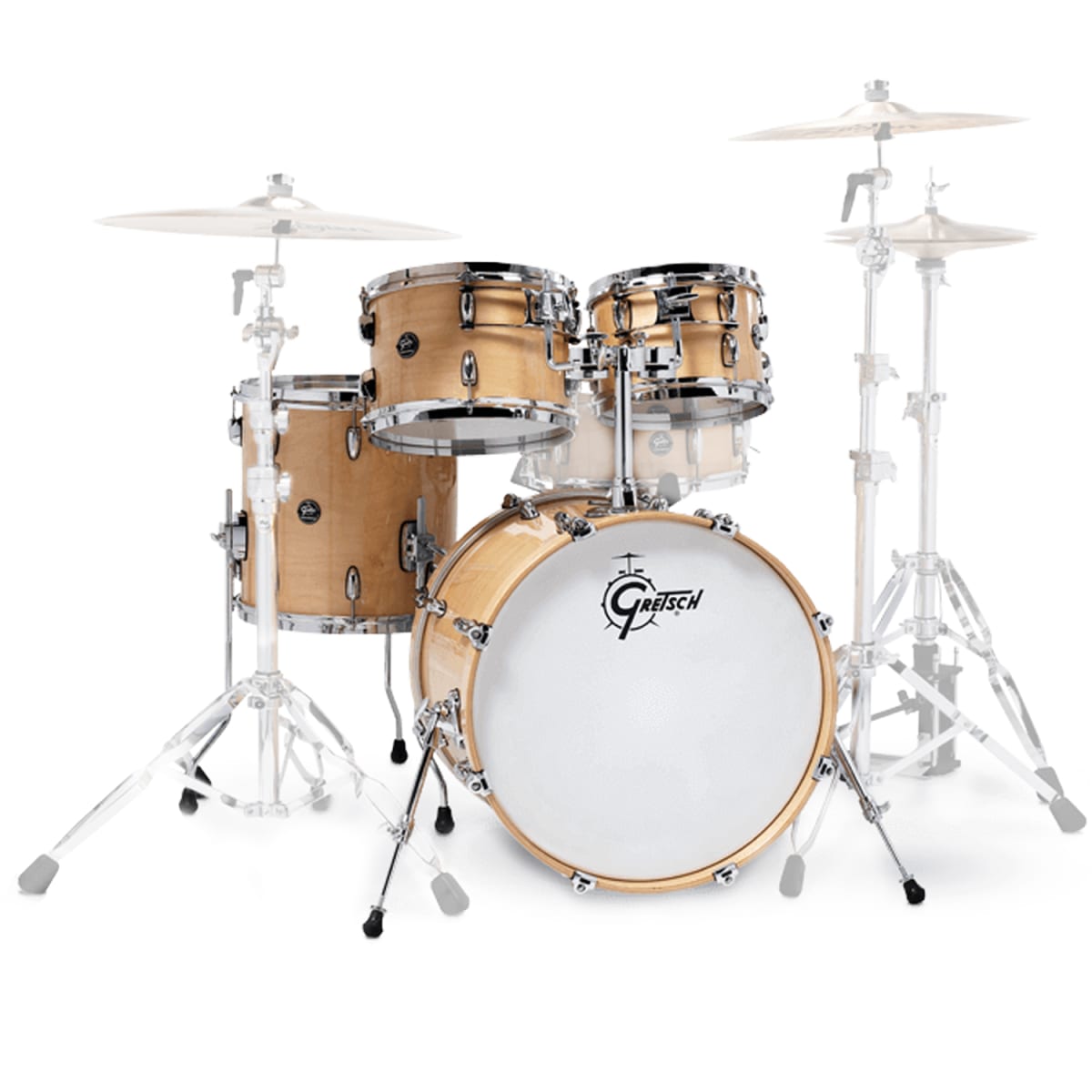 GRETSCH RENOWN MAPLE 20,10,12,14 + HOLDER GLOSS NATURAL 1