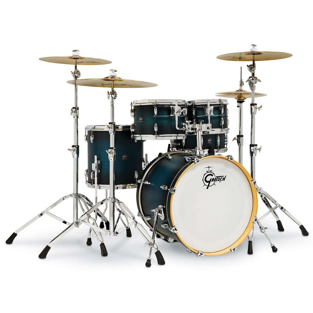 GRETSCH RENOWN MAPLE 10,12,14,20 + 14X5,5 SATIN ANTIQUE BLUE BURST 1