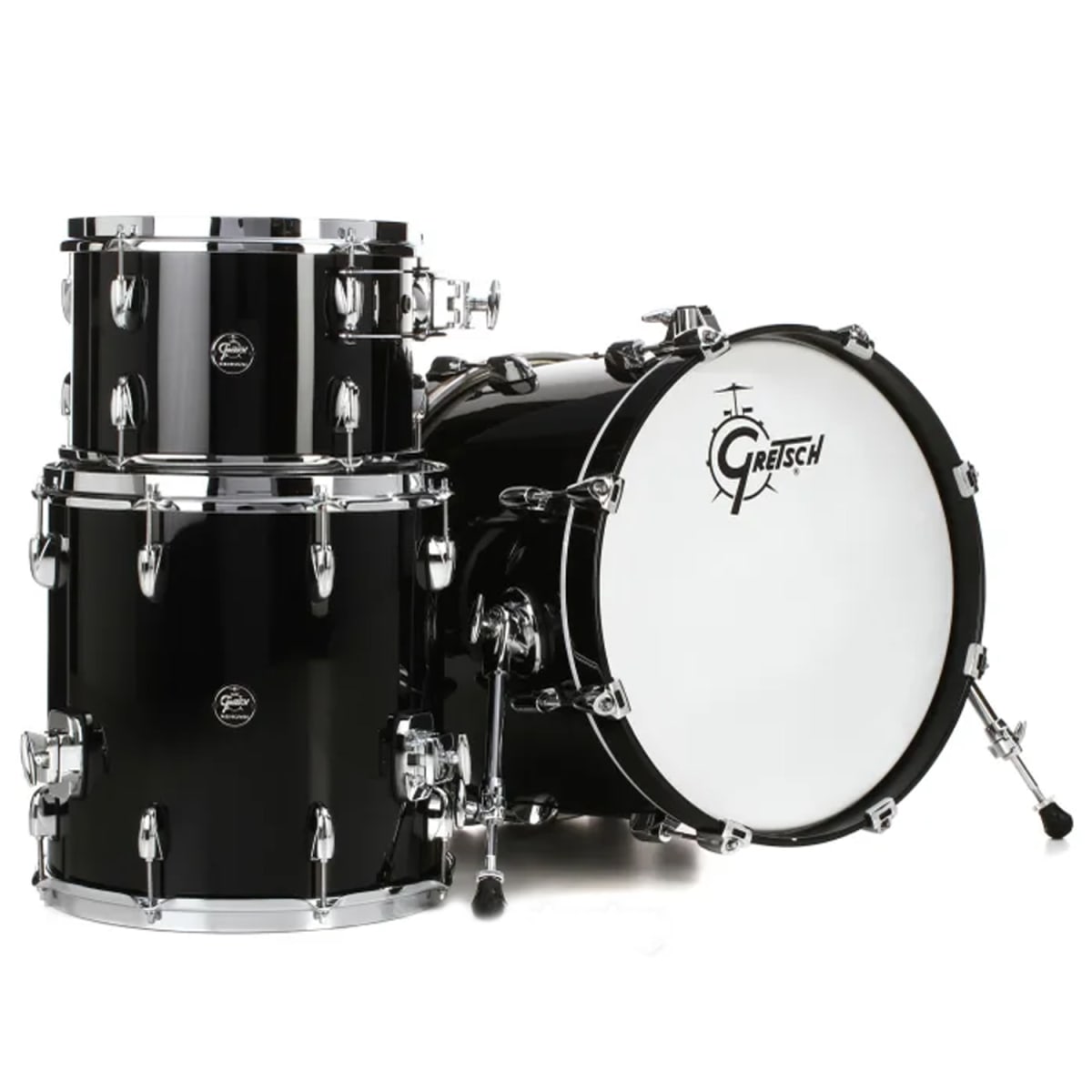 GRETSCH RENOWN MAPLE 18,12,14 + HOLDER PIANO BLACK2