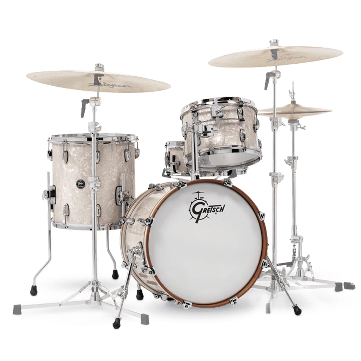 GRETSCH RENOWN MAPLE 18,12,14,5X14 + HOLDER VINTAGE PEARL 1