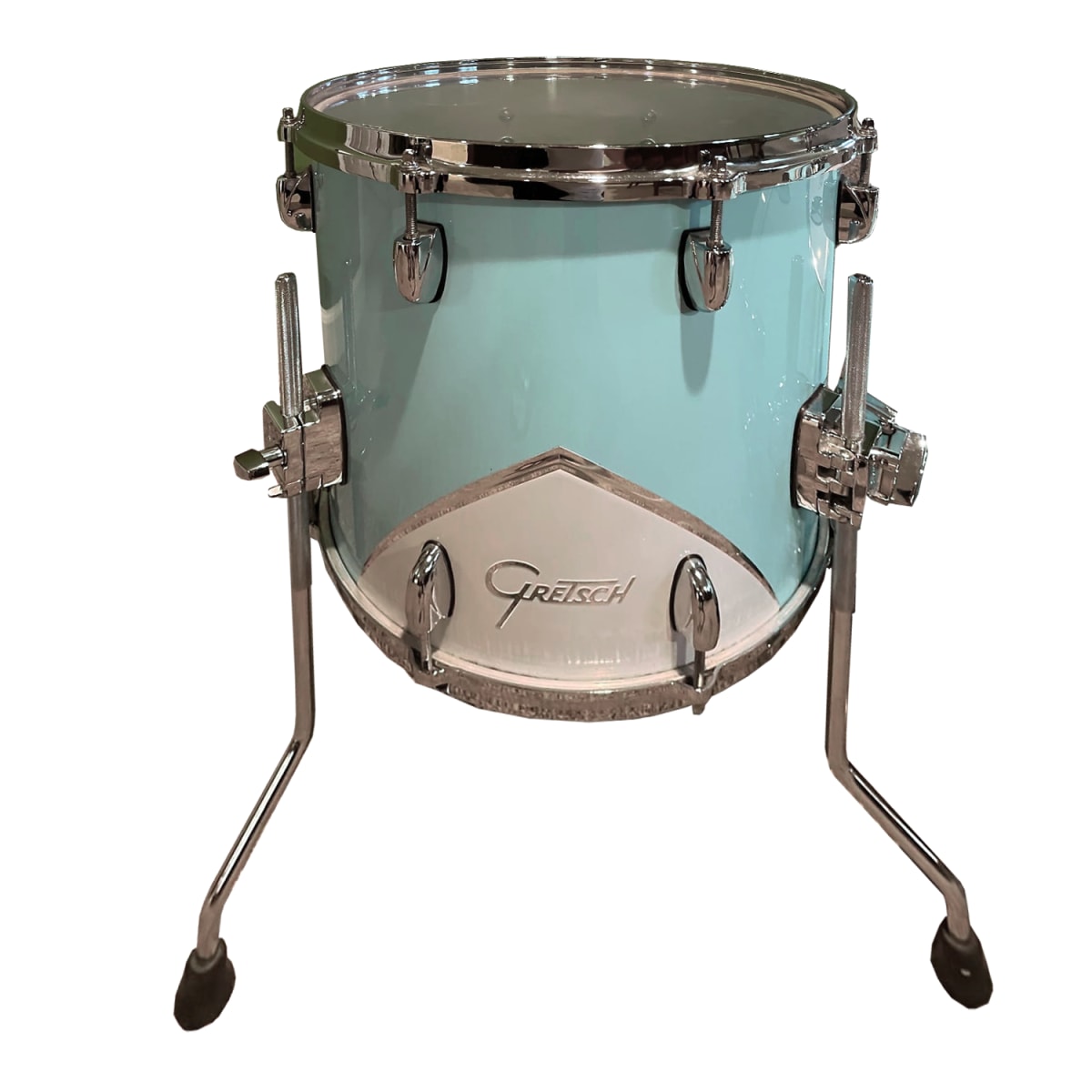 FLOOR TOM 14X14 RENOWN MAPLE MOTOR CITY BLUE GRETSCH 1