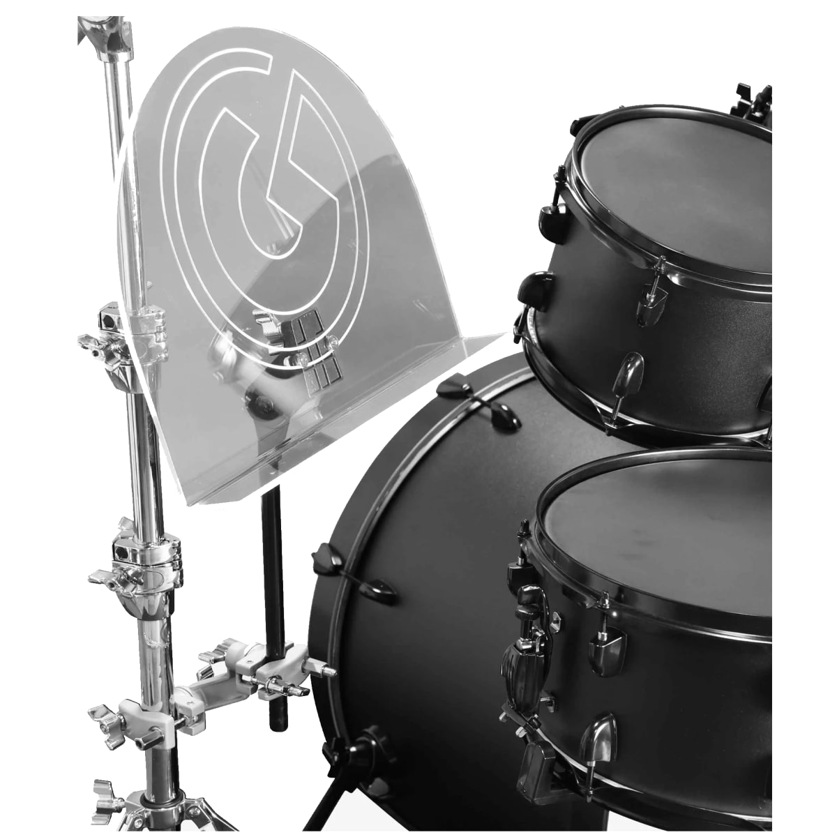 ATRIL ACRILICO DE PARTITURAS  PARA BATERIA CON BRAZO AJUSTABLE GIBRALTAR4