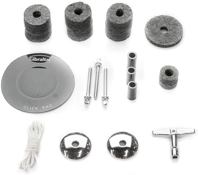 KIT TÉCNICO DE BATERÍA DE 22 PIEZAS PACK DE PIEZAS Y ACCESORIOS GIBRALTAR SC-DTK2