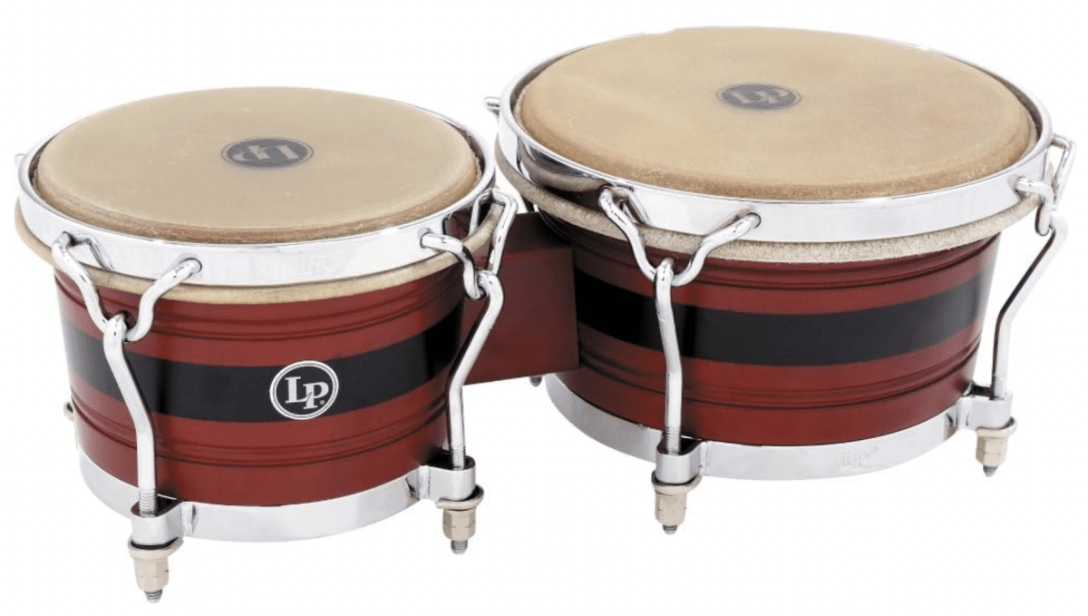 BONGO SIGNATURE JOHN RODRIGUEZ 7 1/4 Y 9 PULGADAS ROJO/NEGRO 1