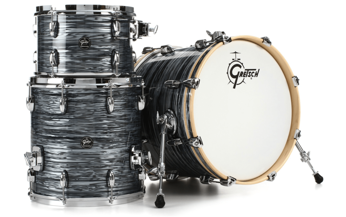 GRETSCH RENOWN MAPLE 12,14,18 SILVER OYSTER PEARL2