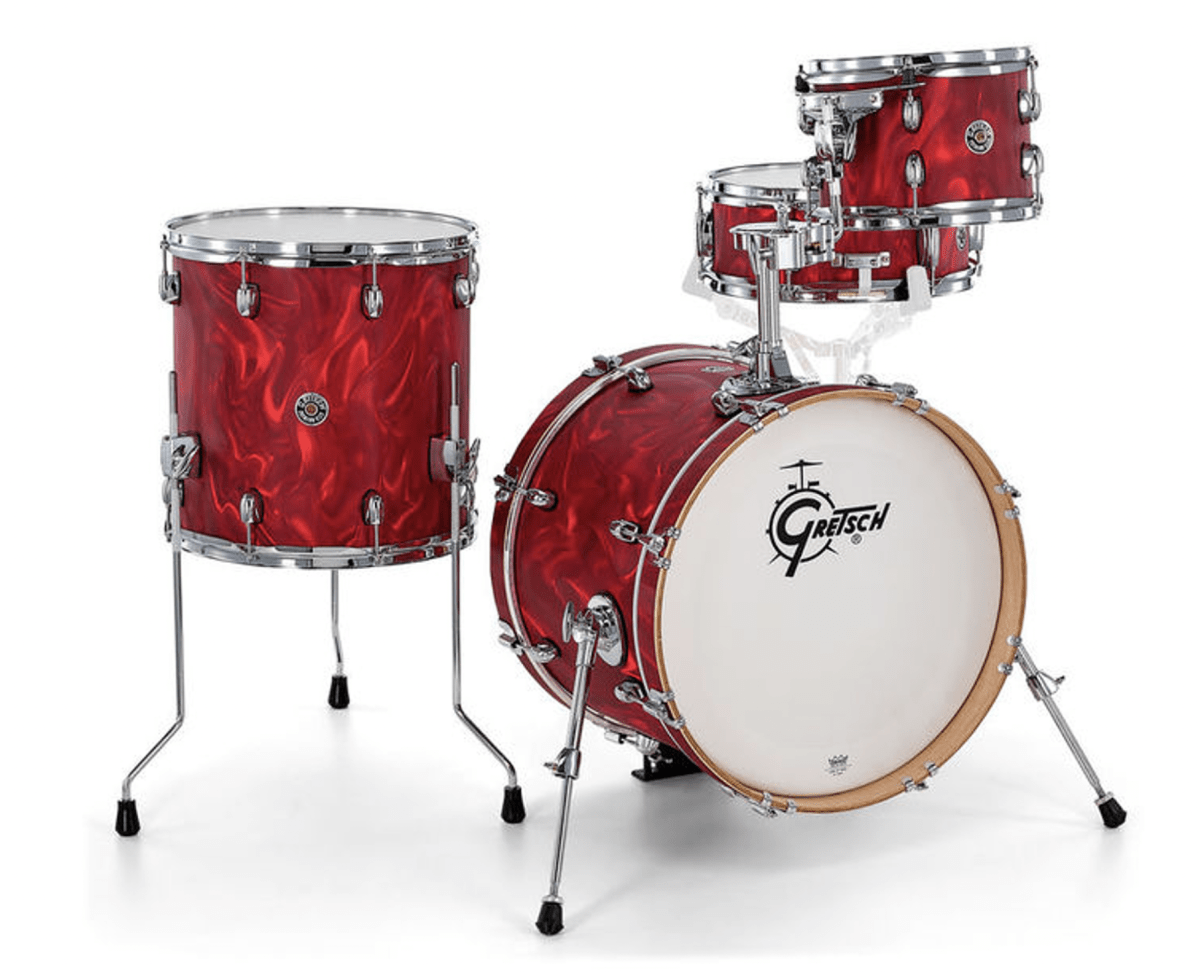 GRETSCH CATALINA CLUB CLASSIC 12,14,20 + 14 X 5,5 RED SATIN FLAME 1