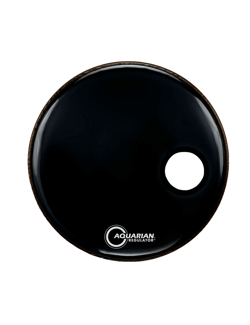 PARCHE DE BOMBO 22 FRONTAL RESONANTE SMALL PORT HOLE NEGRO SMPTCC22BK AQUARIAN 1