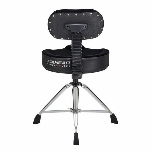 BLACK SPINAL-G DRUM THRONE WITH BACK REST & 4 LEG BASE2