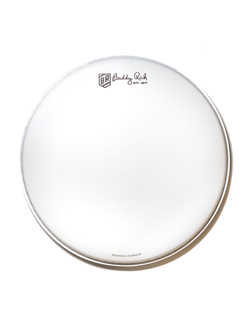 PARCHE DE TAMBOR 14 TEXTURE COATED BLANCO SIGNATURE BUDDY RICH EDICION CONMEMORATIVA TCBR14 AQUARIAN 1