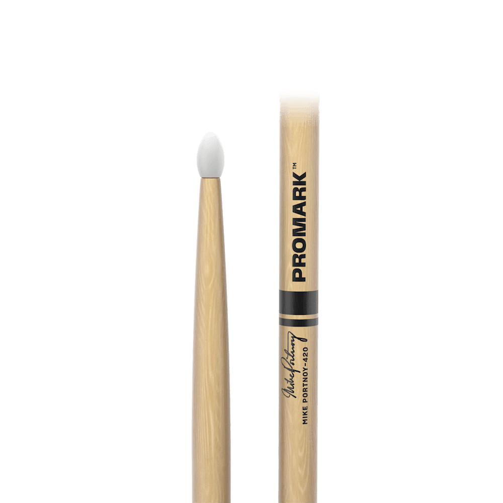 BAQUETAS MIKE PORTNOY 420 LACQUERED HICKORY PUNTA NYLON TX420N PROMARK2