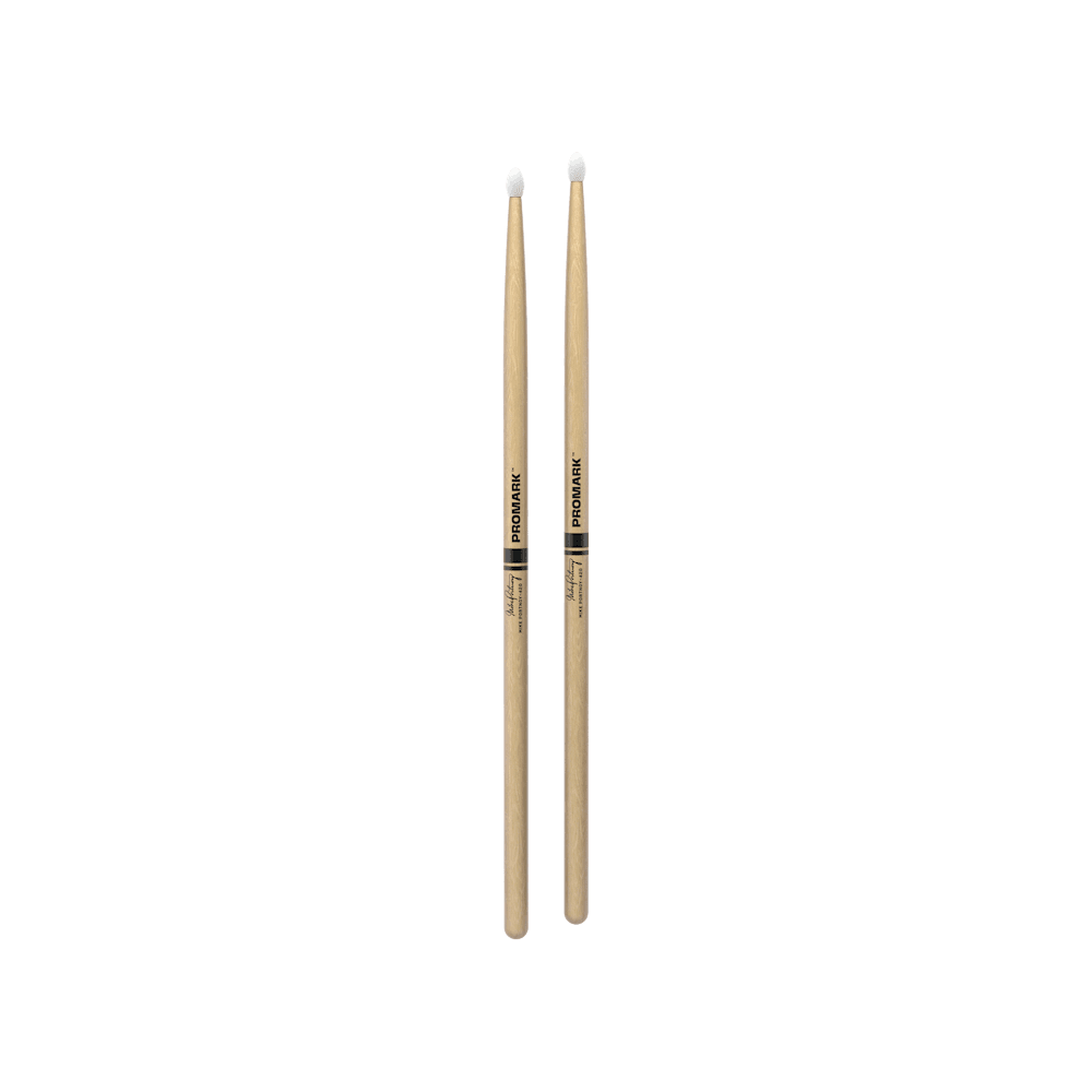 BAQUETAS MIKE PORTNOY 420 LACQUERED HICKORY PUNTA NYLON TX420N PROMARK 1
