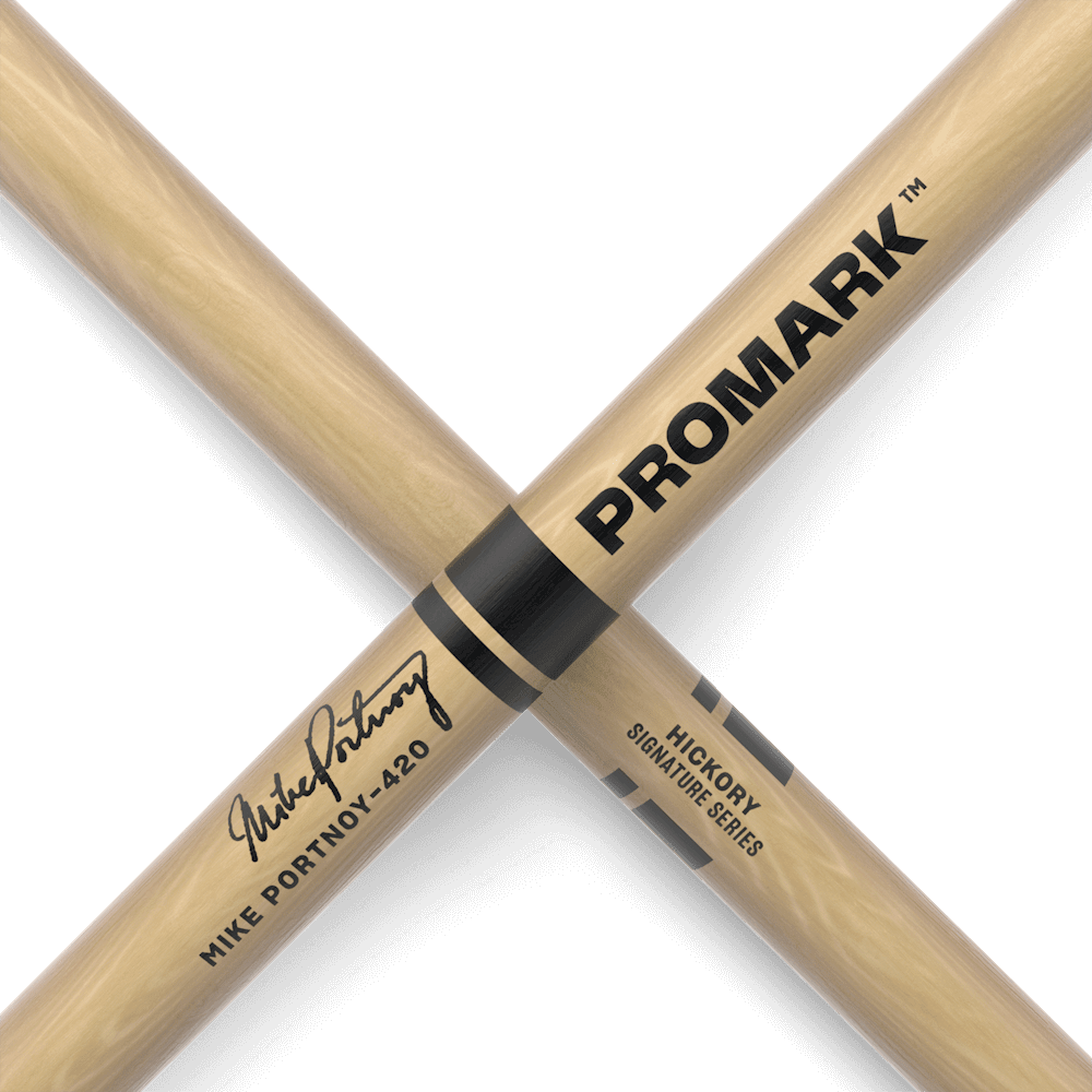 BAQUETAS MIKE PORTNOY 420 LACQUERED HICKORY PUNTA NYLON TX420N PROMARK4