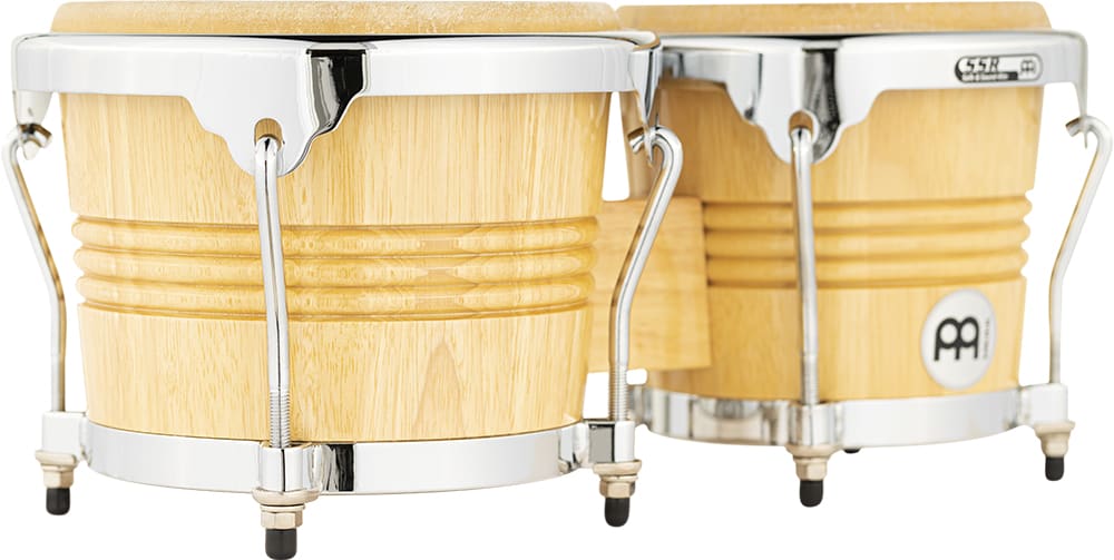 WOOD BONGO NATURAL CHROME PLATED HARDWARE WB200NT-CH MEINL PERCUSSION5