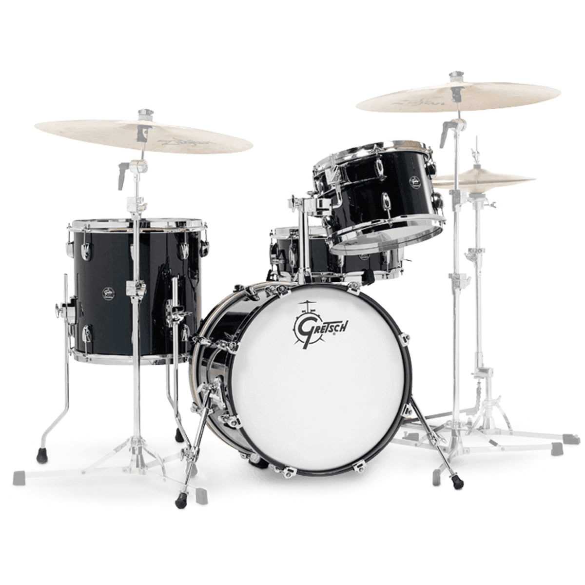 BATERIA RENOWN PIANO BLACK 12,14,18 BATERIA GRETSCH 1