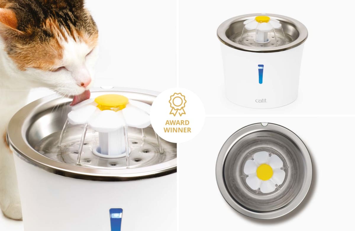 Catit Flower Fountain de Acero Inoxidable3 lt2