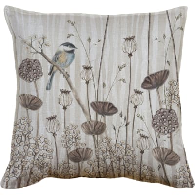 FUNDA COJÍN LINO CHIKADEE Y PALTITOS 45x45