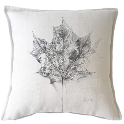 FUNDA COJIN MARISA ESTUDIO HOJA DE OTOÑO GRAFITO1