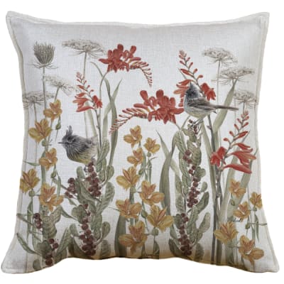 FUNDA COJIN LINO JARDIN CACHUDITOS 45X45