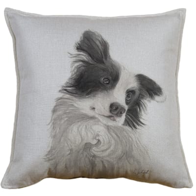FUNDA COJÍN LINO BORDER COLLIE