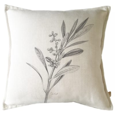 FUNDA COJÍN MARISA ESTUDIO RAMITA DE OLIVO GRAFITO