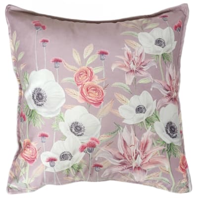 Funda Cojín Velvet Anémone Blanca 45x45