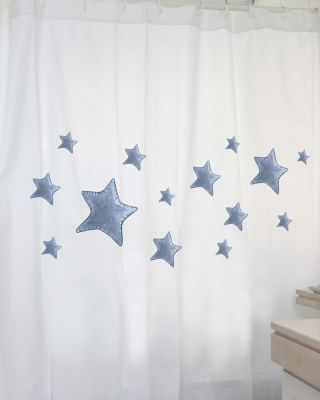 Cortina Estampado Estrellas Azules MS1