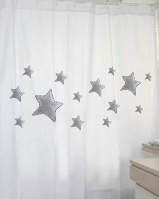Cortina Estampado Estrellas Grises MS1