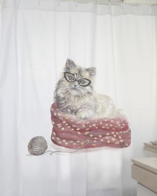 Cortina Estampado Gato MS1