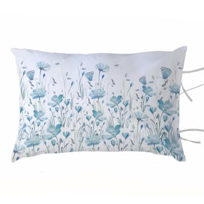 Funda Almohada Florcitas Turquesa 50x70