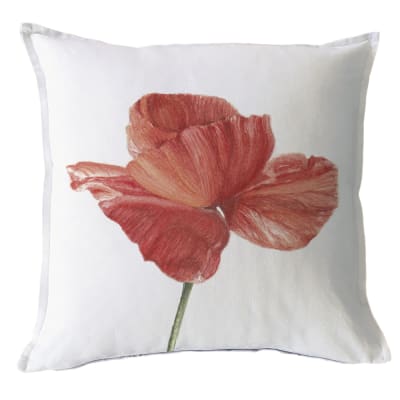 Fund de Cojín Estampada Amapola Cerrada MS1