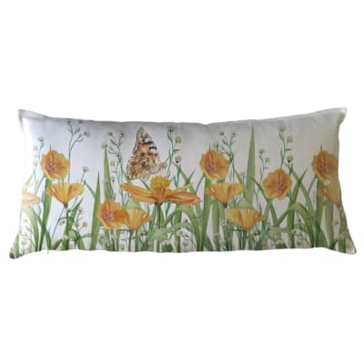 Funda Cojín Jardín Amapolas Amarillas XL