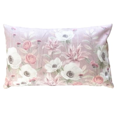 Funda Cojín Velvet Anémone Blanca 50x30