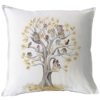 FUNDA COJÍN ESTAMPADA ARBOLITO