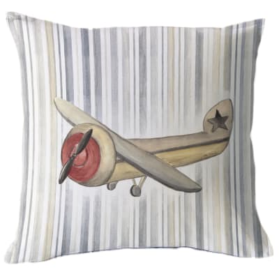 Funda Cojín Estampado Avión Cebra MS