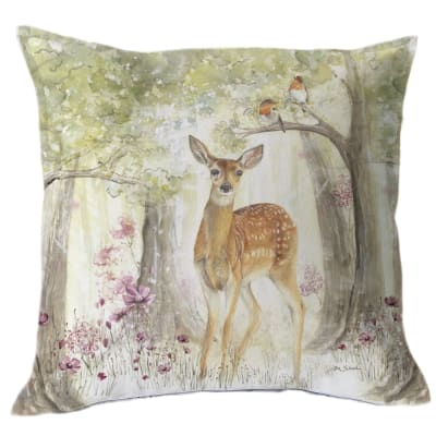 FUNDA COJÍN ESTAMPADA BAMBI BOSQUE