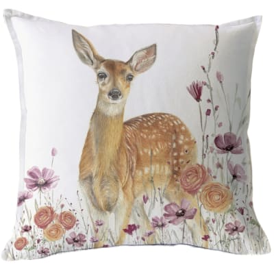 FUNDA COJÍN ESTAMPADA BAMBI FLORCITAS