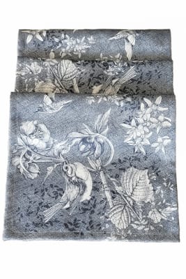 CAMINO DE MESA DUETO GRIS ACERO