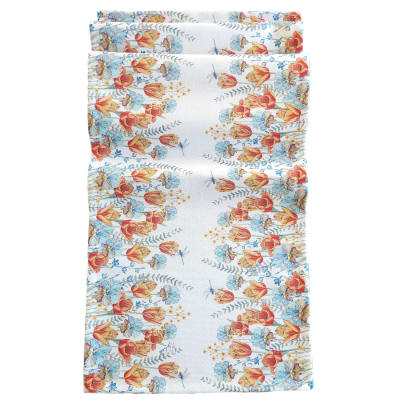 CAMINO DE MESA TULIPAS Y PENSAMIENTOS