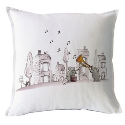 Funda Cojín Estampado Casa Loca Musical MS1