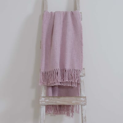 Chal Telar Algodón Rosa Viejo