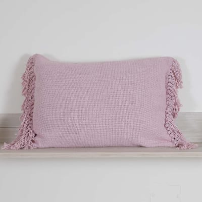 Cojín Telar Algodón Rosa Viejo